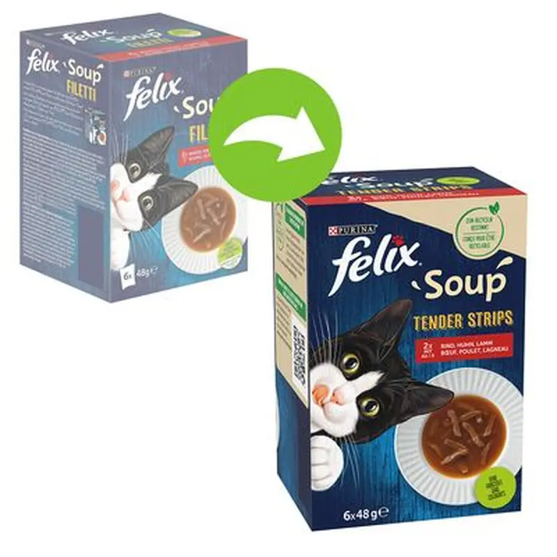 Felix Soup Tender Strips 6 x 48g - Ocean Selection