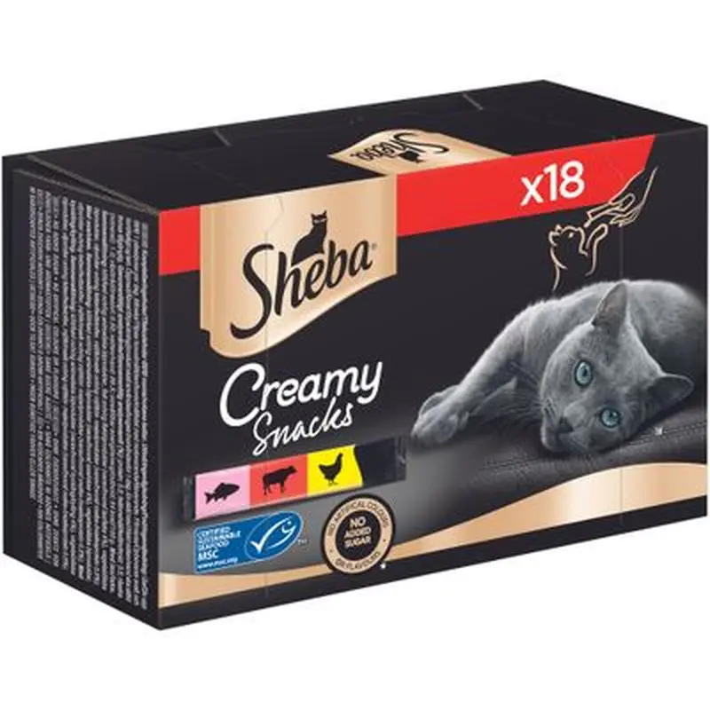 Sheba Creamy Snacks Multipack - 18 x 12g