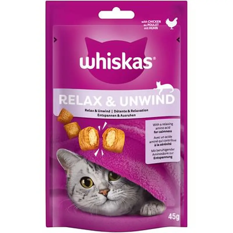 Whiskas Snacks Relax & Unwind - Chicken (45g)