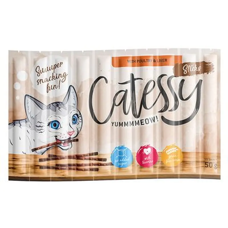Catessy Sticks 10 x 5g - with BBQ Turkey