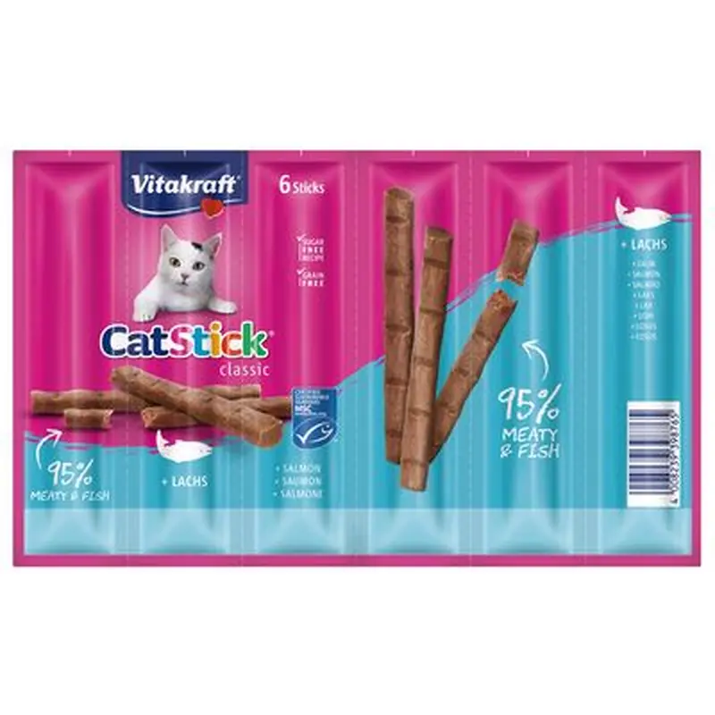 Vitakraft Mini Cat Sticks - 6 x 6g - Classic: Duck & Rabbit