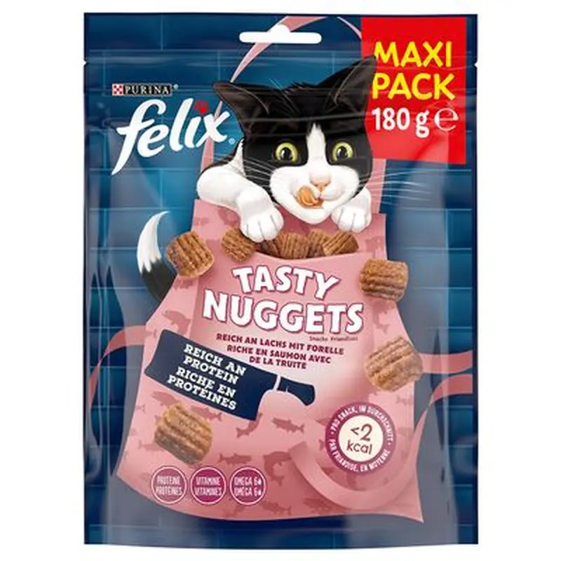 Felix Tasty Nuggets Salmon & Trout - Saver Pack: 2 x 180g