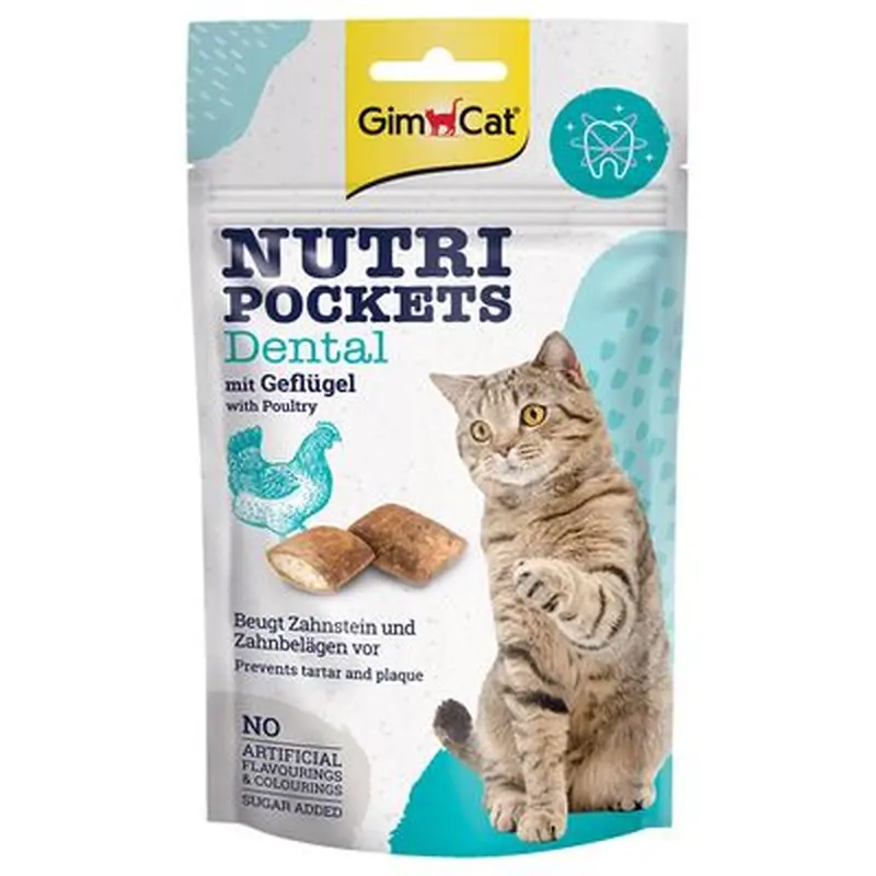 GimCat Nutri Pockets Dental with Poultry - Saver Pack: 6 x 60g