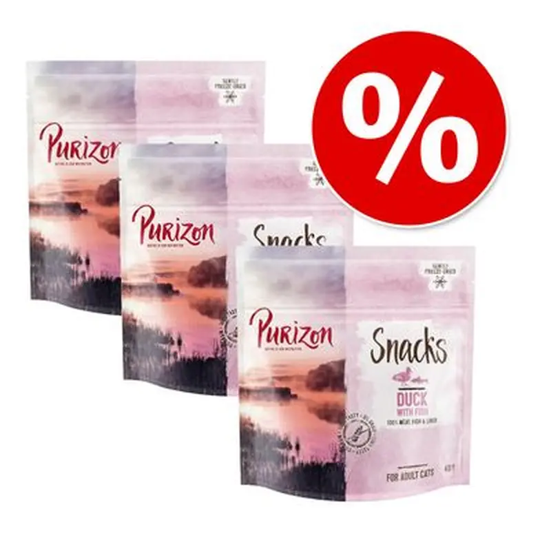 Purizon Cat Snacks Grain-Free Saver Pack 3 x 40g - Chicken with Fish