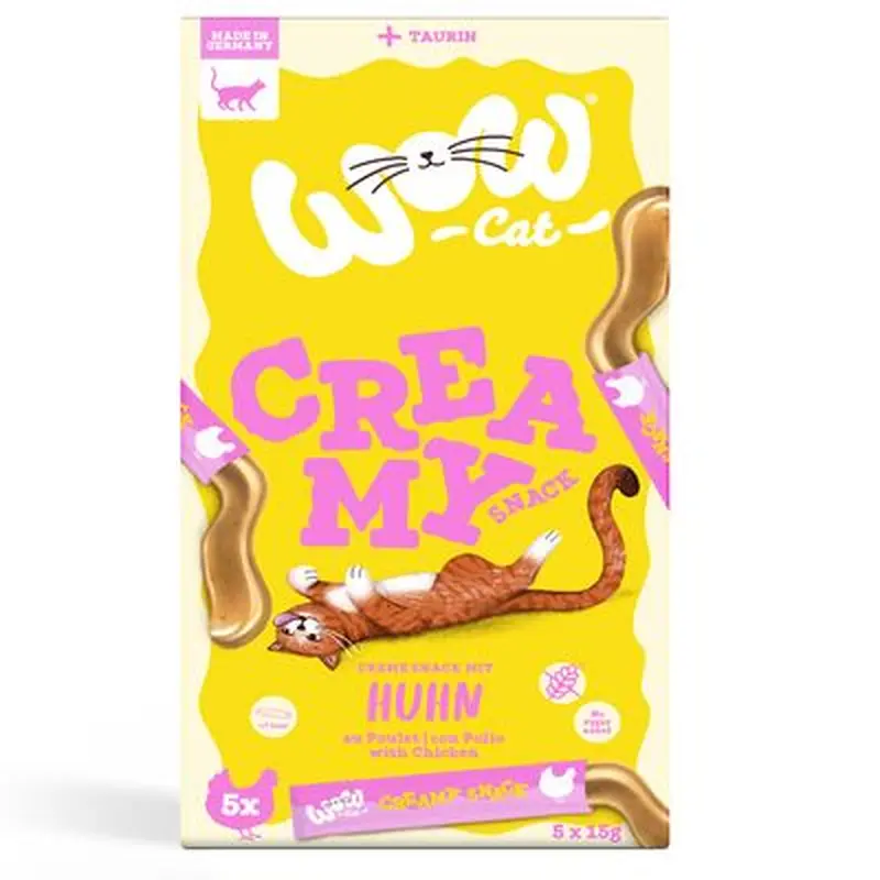 WOW Cat Creamy Snack 5 x 15g - Salmon