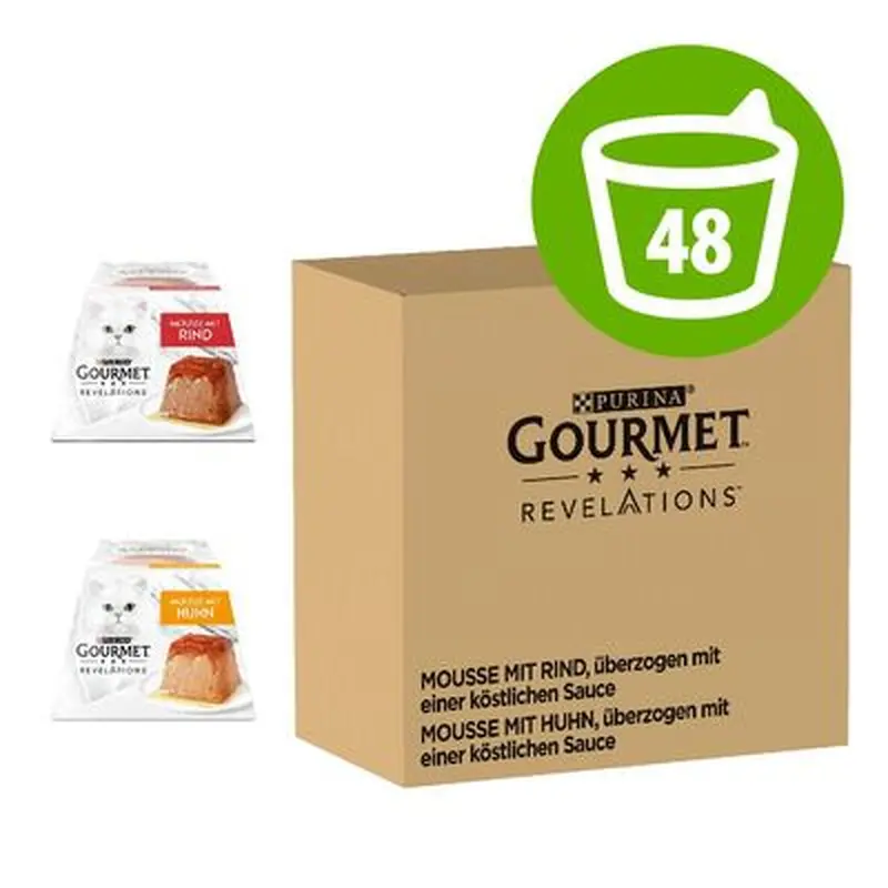Gourmet Revelations Mousse Saver Pack 48 x 57g - Chicken & Beef