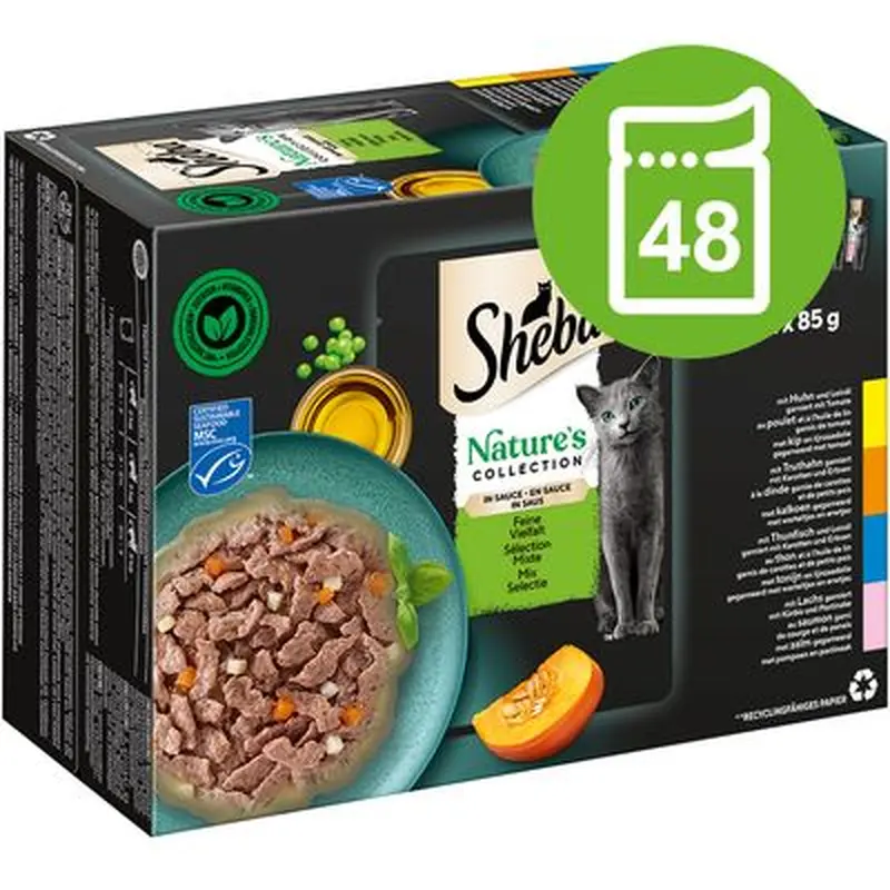 Sheba Nature's Collection in Sauce Saver Pack 48 x 85g - Mixed Selection