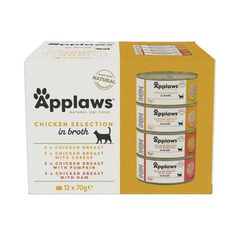 Applaws Cat Cans Mixed Multipacks - Fish Selection in Jelly 12 x 70g