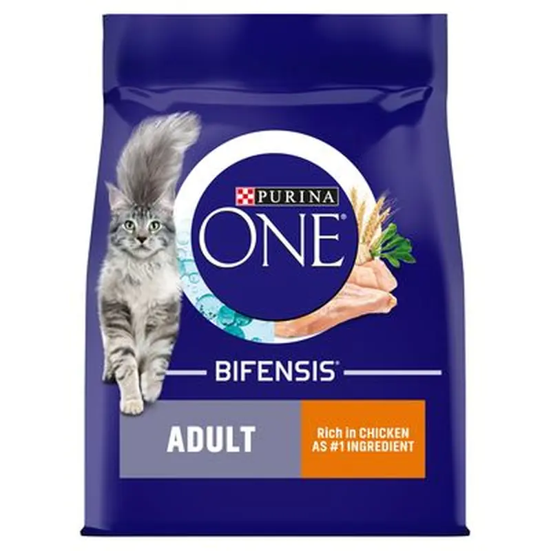 PURINA ONE Adult Chicken & Whole Grains Dry Cat Food - Economy Pack: 2 x 9.75kg