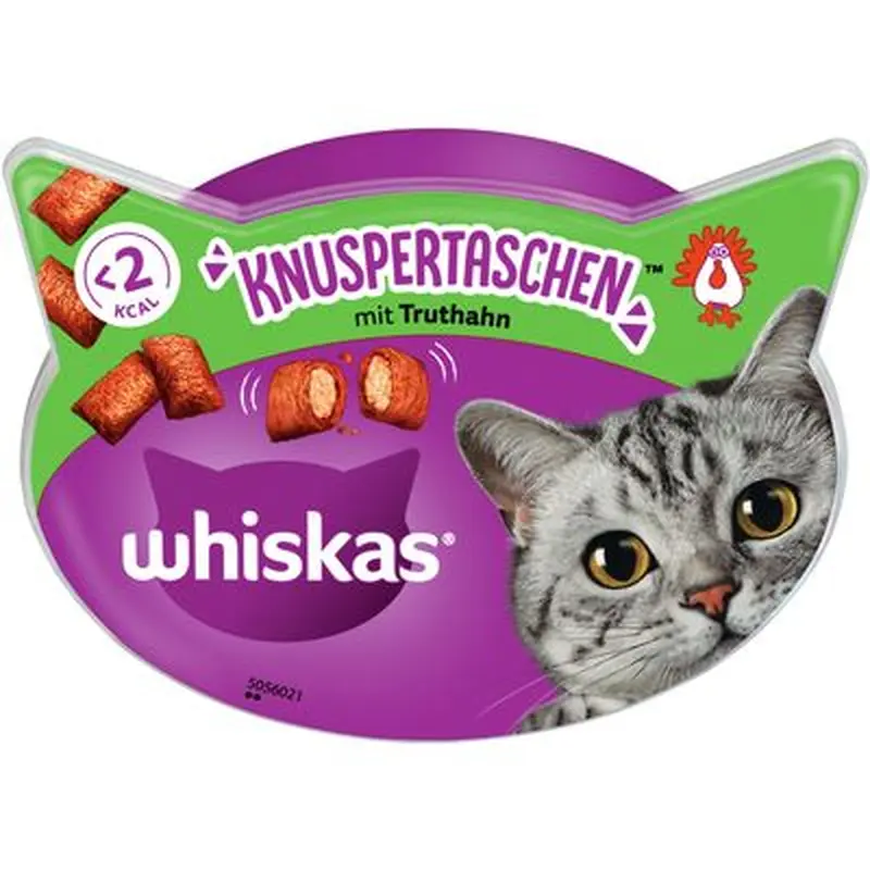 Whiskas Crunchy Pockets - Saver Pack: Turkey (6 x 60g)