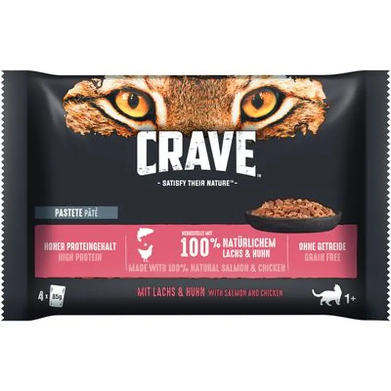 Crave Cat Pouches Trial Pack 4 x 85g - Sauce with Tuna