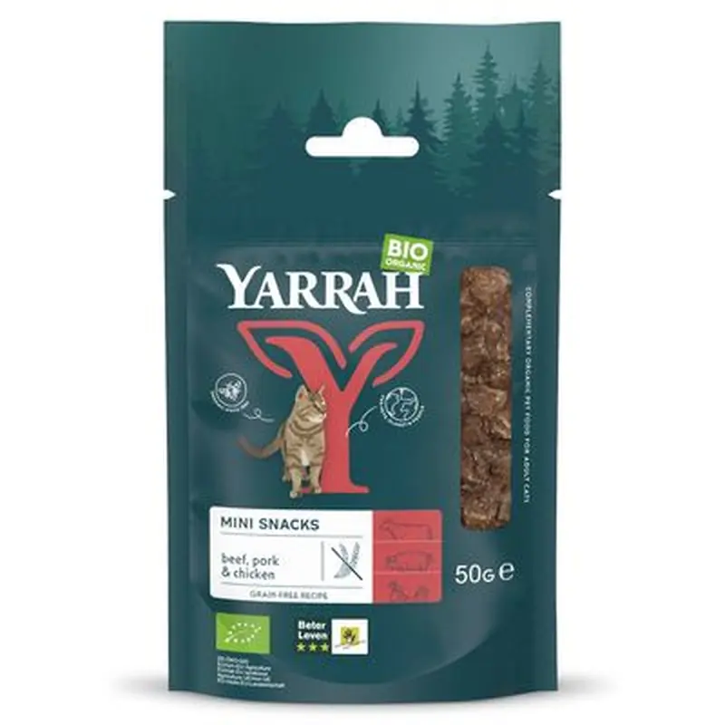 Yarrah Organic Mini Snacks for Cats - 50g
