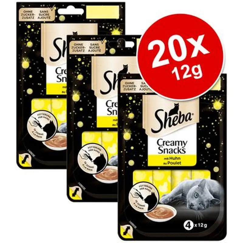Sheba Creamy Snacks Saver Pack - Salmon (20 x 12g)