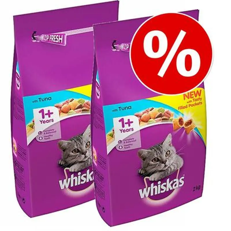 Whiskas Dry Cat Food Economy Packs - 1+ Tuna (2 x 3.8kg)