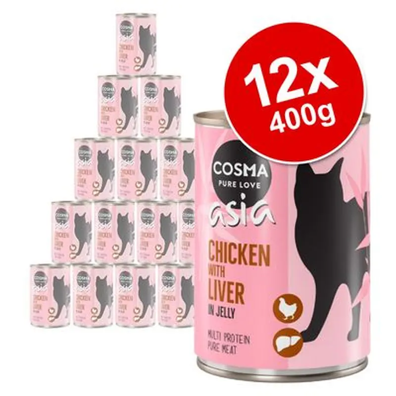 Cosma Asia in Jelly Saver Pack 12 x 400g - Mix 1 (5 Varieties)