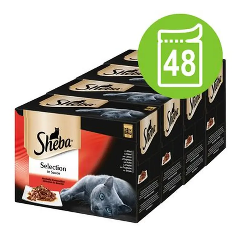 Sheba Pouches Select Slices in Gravy 48 x 85g - Succulent Collection in Gravy