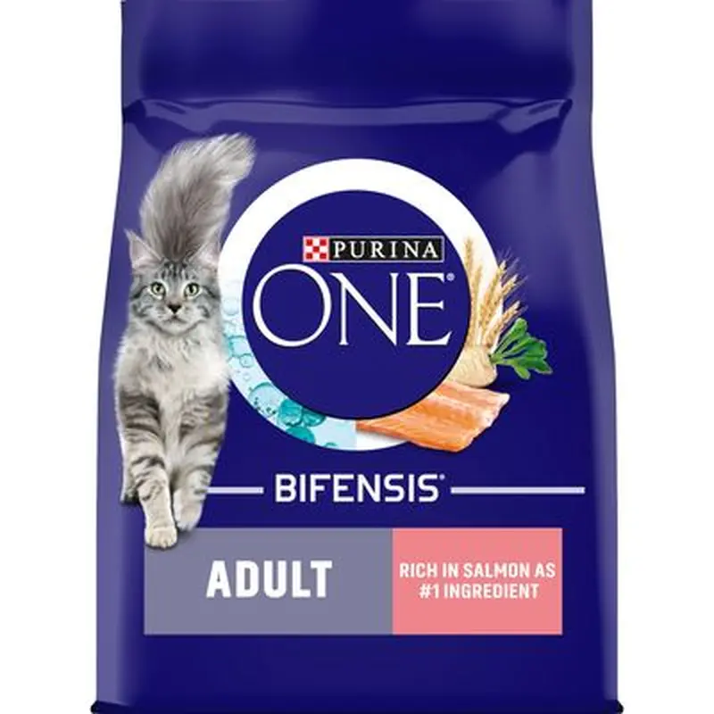 PURINA ONE Adult Salmon & Whole Grains Dry Cat Food - Economy Pack: 2 x 9.75kg