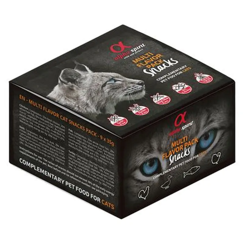Alpha Spirit Multi-Flavour Cat Snacks - Saver Pack: 18 x 35g