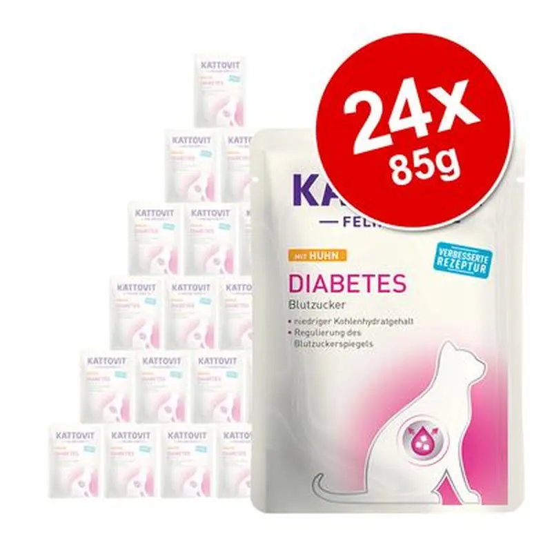 Kattovit Diabetes/Weight Pouches 24 x 85g - Salmon