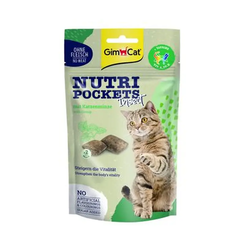 GimCat Nutri Pockets Insect & Catnip - Saver Pack: 3 x 60g