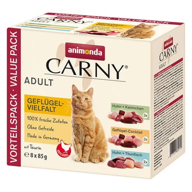 animonda Carny Pouch Multipack 8 x 85g - Mixed Pack - 4 Varieties