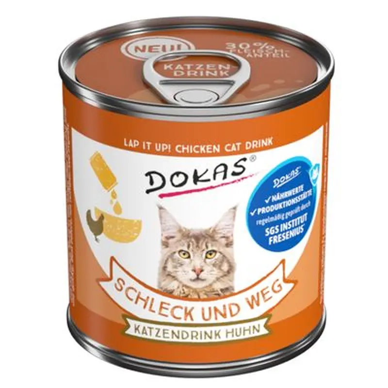 Dokas Lick-and-Go Cat Drink with Chicken - Saver Pack: 6 x 100g