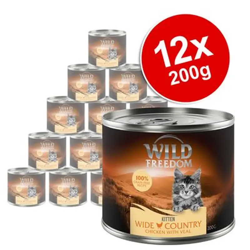 Wild Freedom Kitten Saver Pack 12 x 200g - Wild Desert - Turkey & Chicken