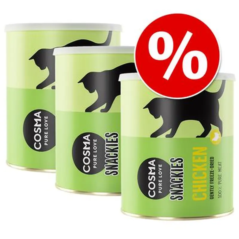 Cosma Snackies Maxi Tube Saver Pack - Salmon (3 x 120g)