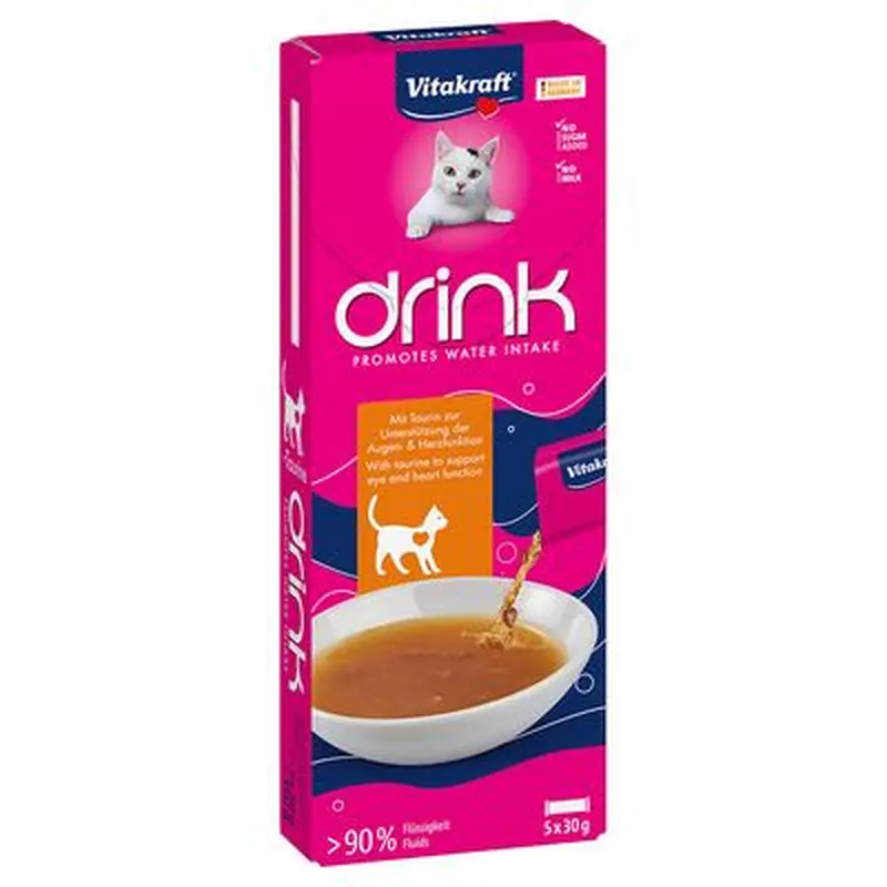 Vitakraft Cat Drink with Chicken & Taurine - Saver Pack: 45 x 30g