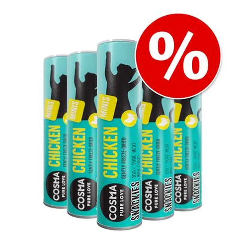 Cosma Snackies Minis Saver Pack - Salmon (5 x 21g)