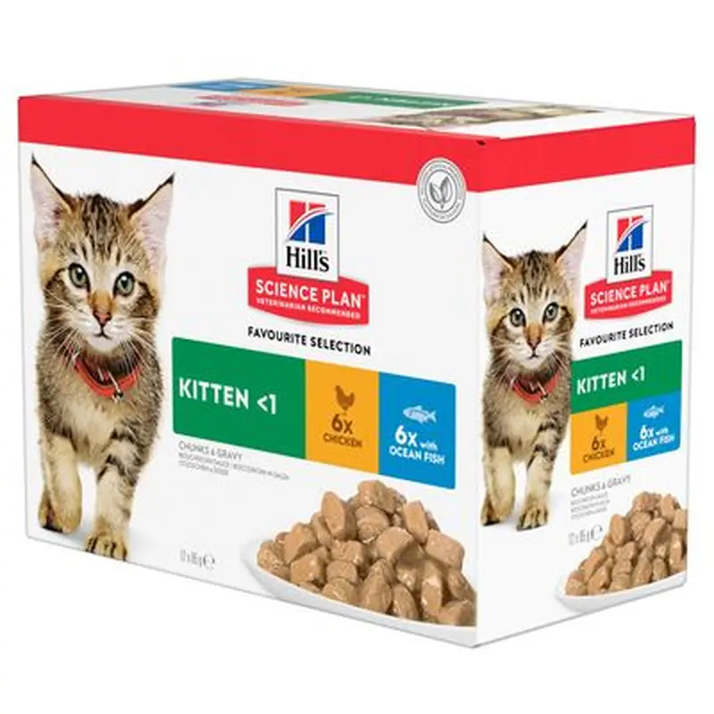 Hill's Science Plan Kitten Pouches - Fish Selection (48 x 85g)