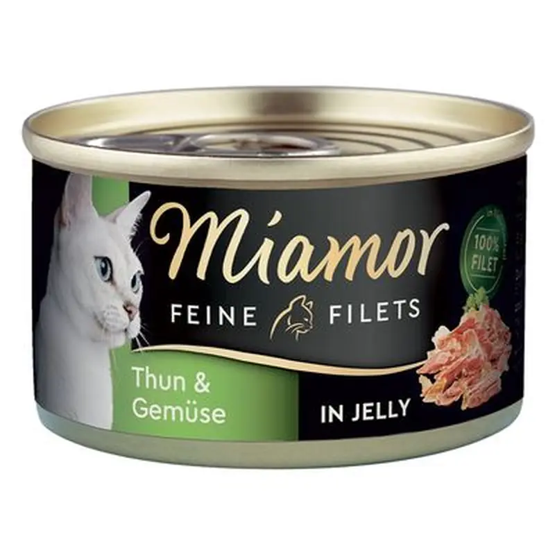 Miamor Fine Fillets 6 x 100g - White Tuna & Veggies in Jelly