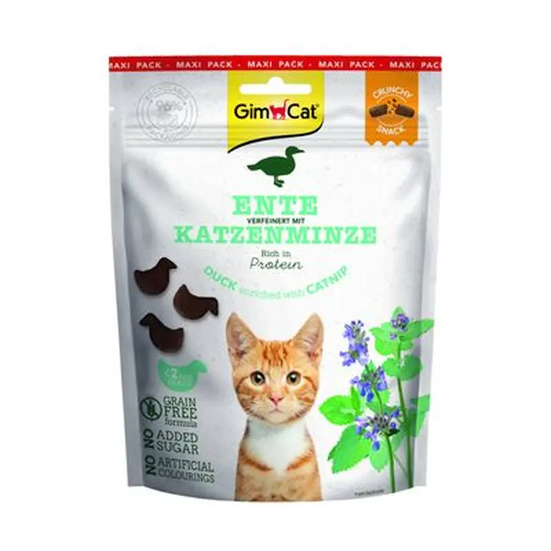 GimCat Crunchy Snacks Duck & Catnip - 140g