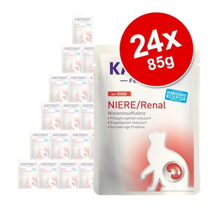 Kattovit Renal Pouches 24 x 85g - Turkey