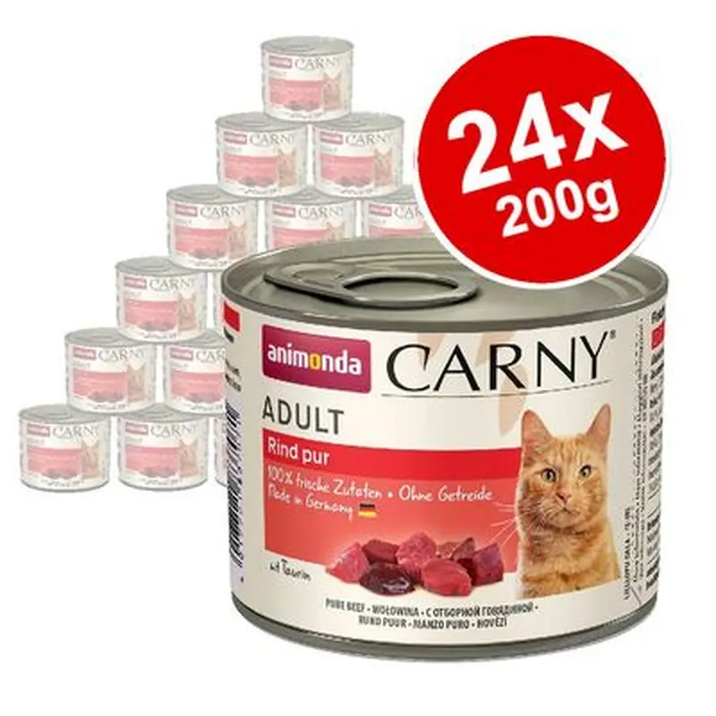 animonda Carny Adult Saver Pack 24 x 200g - Beef, Chicken & Duck Hearts