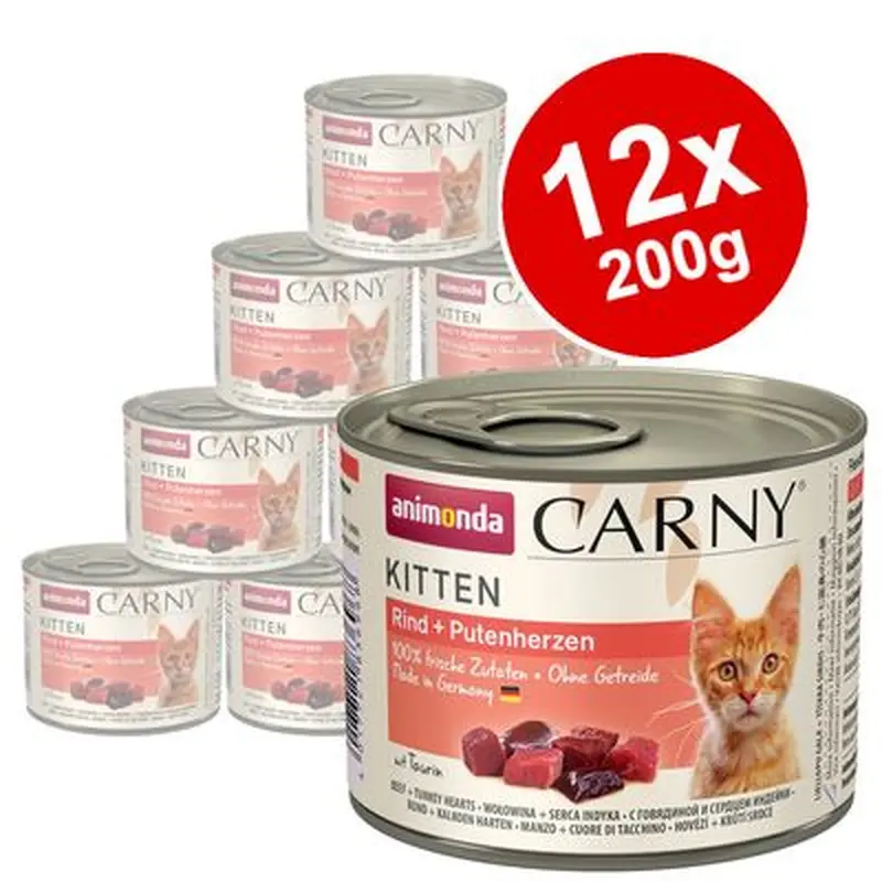 animonda Carny Kitten 12 x 200g - Beef & Turkey