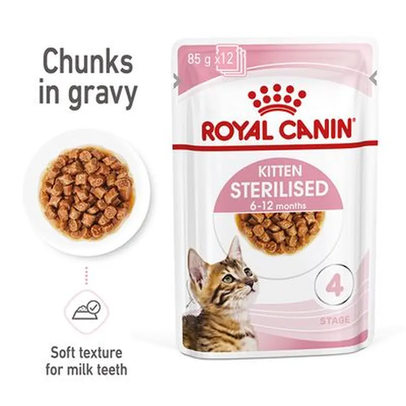 Royal Canin Sterilised Kitten in Gravy - Saver Pack: 24 x 85g