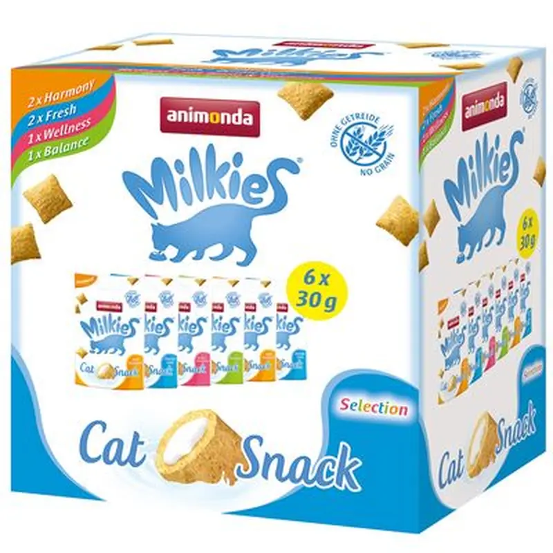animonda Milkies Crunch Bag Mixed Pack - 6 x 30g (4 Varieties)