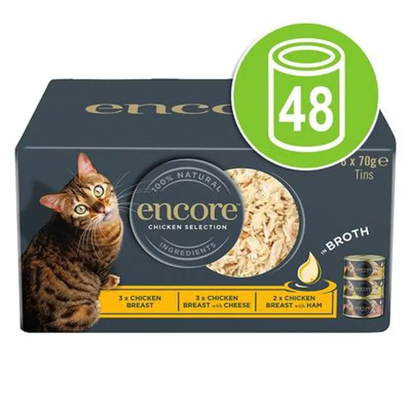 Encore Cat Tin Saver Pack 48 x 70g - Tuna with Seabream