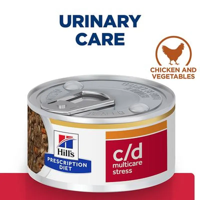 Hills Prescription Diet Feline c/d Urinary Stress Stew - Chicken - 12 x 82g Cans