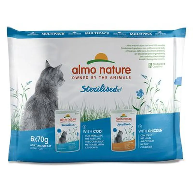 Almo Nature Holistic Sterilised Pouches 70g - Cod (6 x 70g)