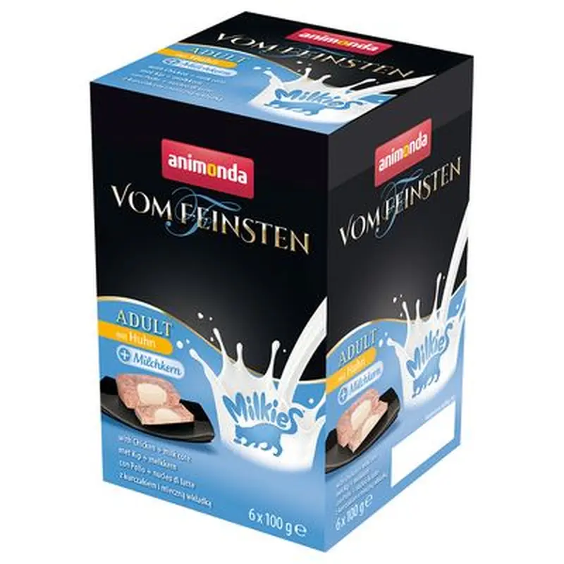 animonda Vom Feinsten Adult Milkies 6 x 100g - with Chicken & Milk Centre