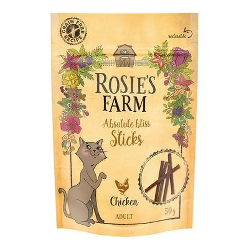 Rosie's Farm Cat Snack \"Sticks\" - Chicken - 50g