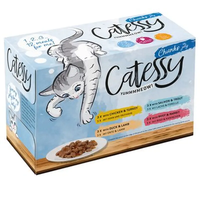Catessy Chunks in Jelly - Saver Pack: 48 x 100g