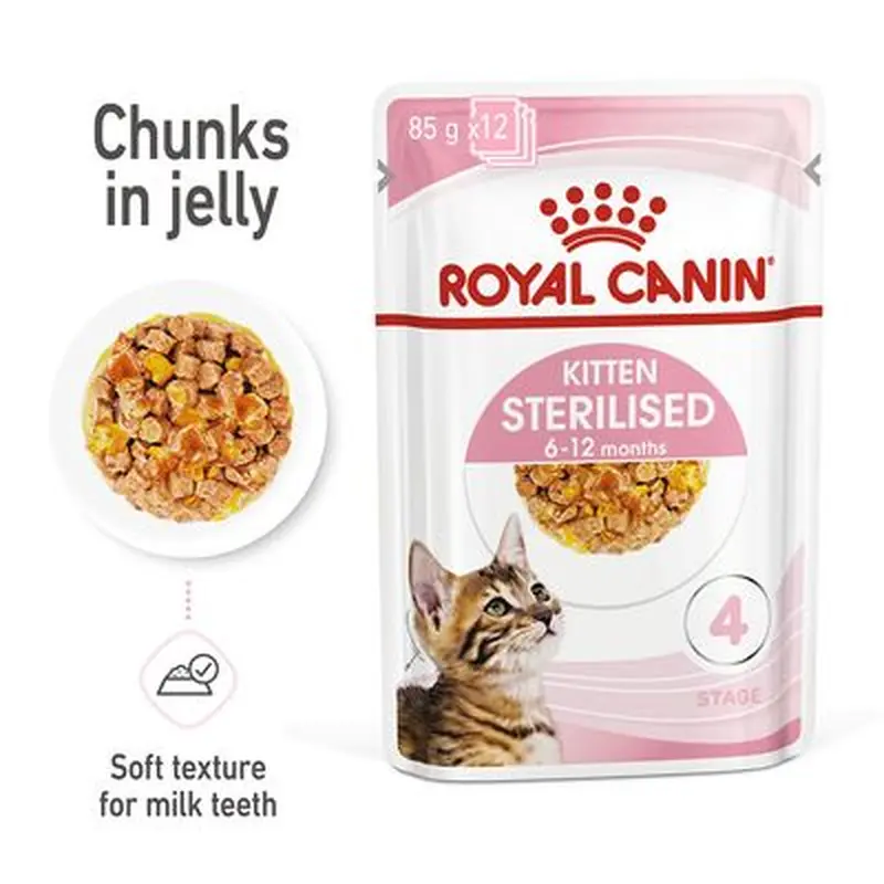 Royal Canin Sterilised Kitten in Jelly - Saver Pack: 24 x 85g