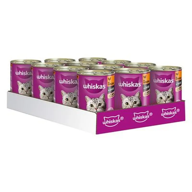 Whiskas 1+ Cans 12 x 400g - Beef in Terrine