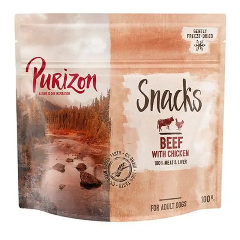 Purizon Dog Snacks - Grain-Free Beef with Chicken - 100g