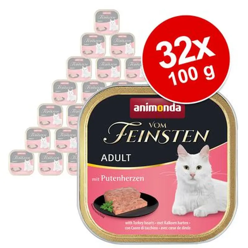 Megapack animonda vom Feinsten Adult 32 x 100g - Turkey Hearts