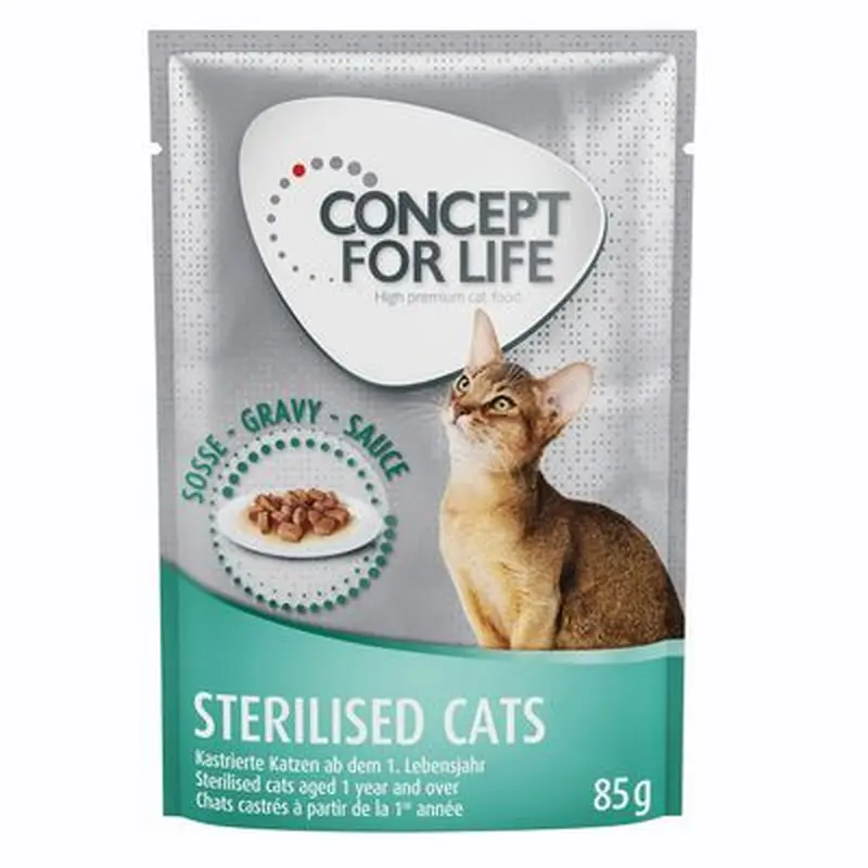 24 x 85g Concept for Life Wet Cat Food  20 + 4 Free! * - Sensitive Cats  in Gravy (24 x 85g)