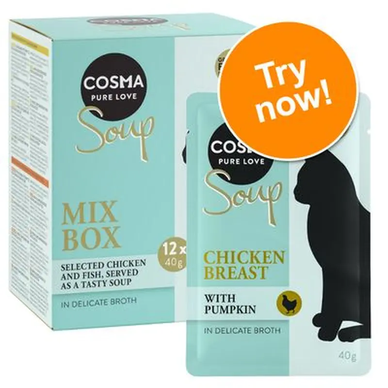 Cosma Soup Mixed Trial Packs - 24 x 40g Mix 1 (4 Varieties)